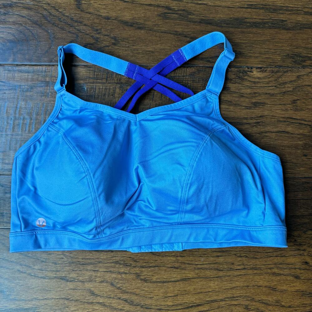 LIVI by Lane Bryant Racerback Padded Bra Blue Sz 42D
